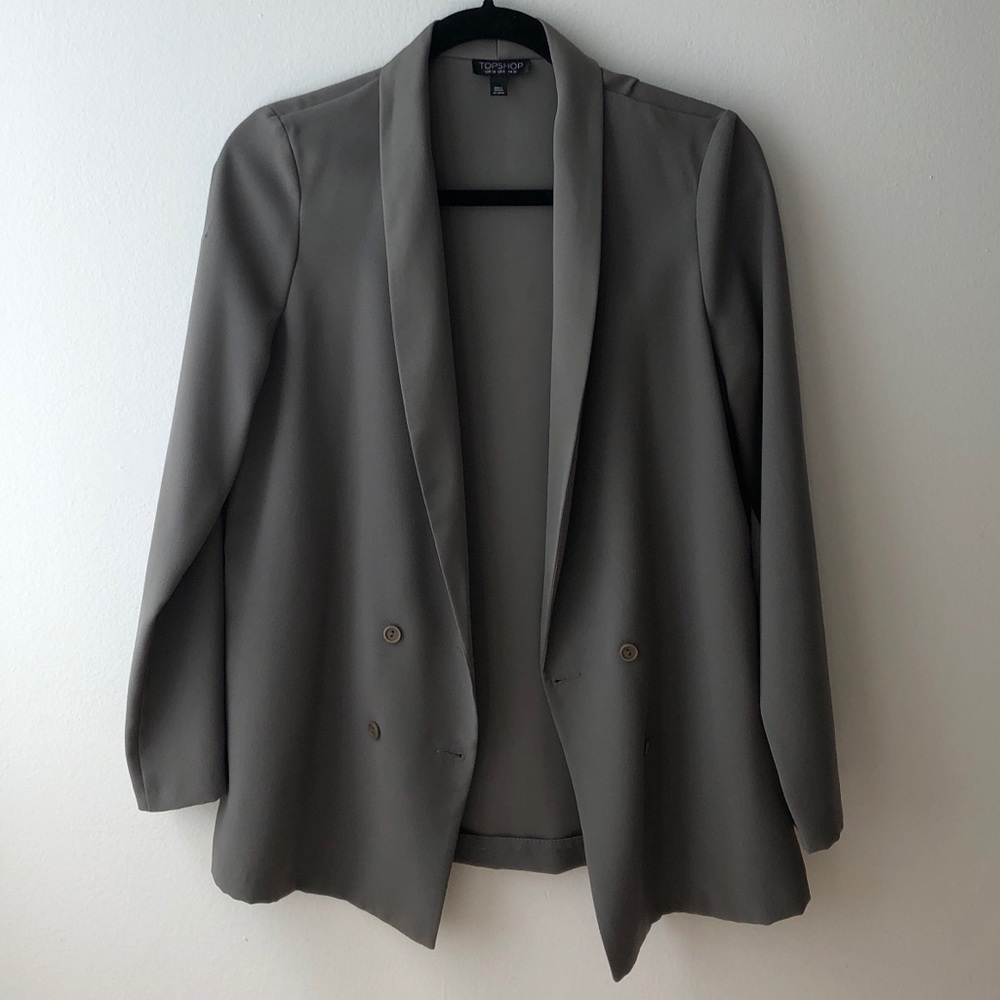 TOPSHOP OLIVE GREEN BLAZER